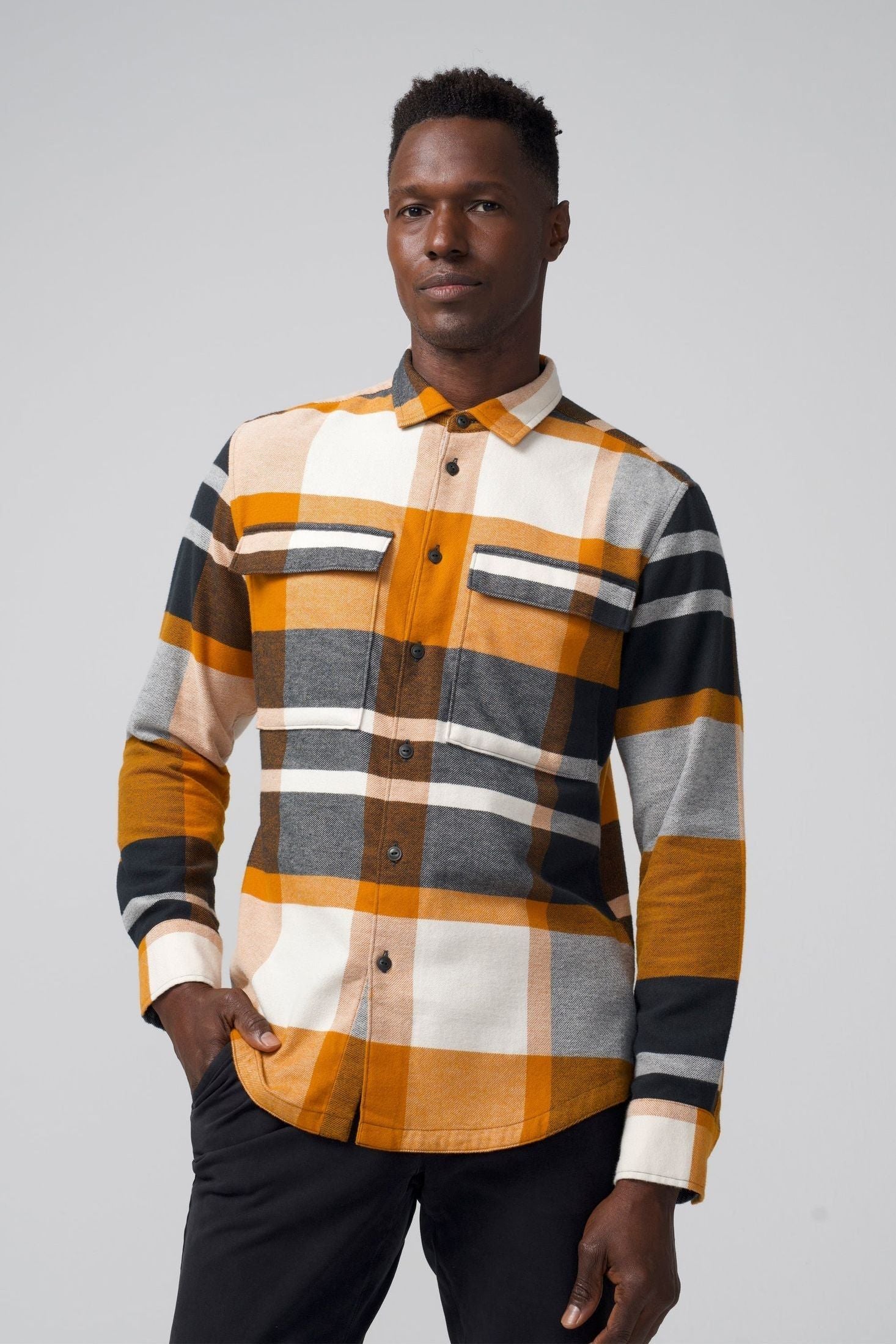 The House Of Lr&c Good Man Brand The House of LR&C | Good Man Brand | Stadium Shirt Jacket in Brushed