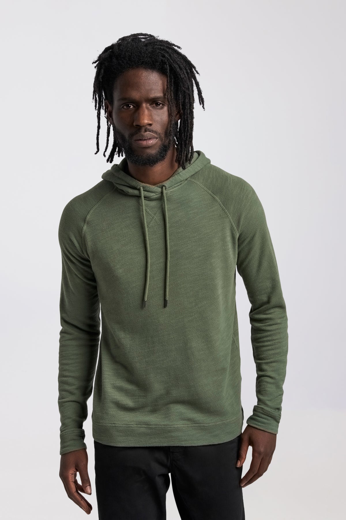 Long Sleeve Hoodie | Natural Marled French Terry