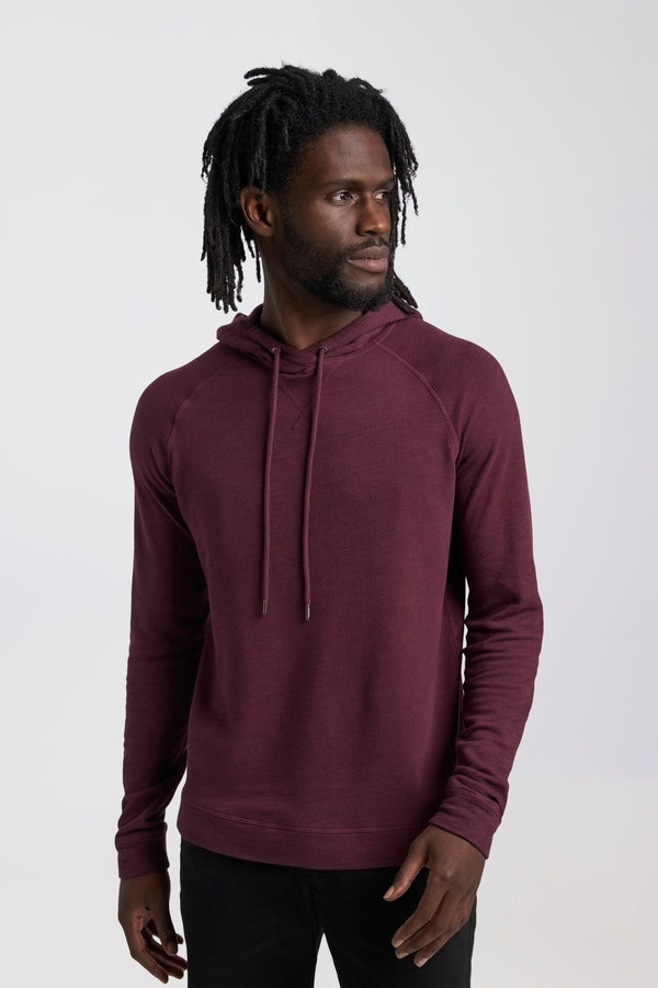 Long Sleeve Hoodie | Natural Marled French Terry