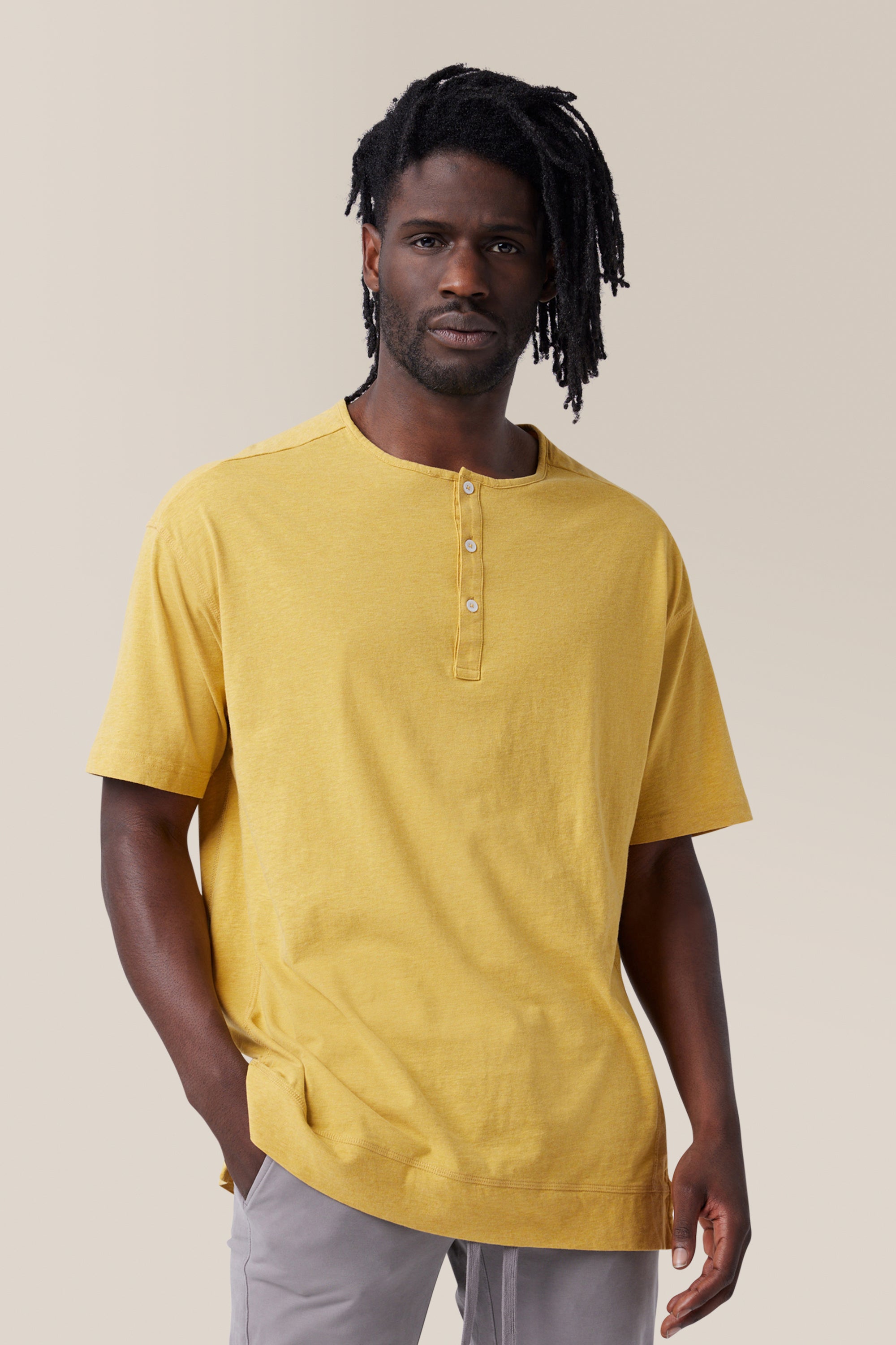 Short Sleeve Henley | Cotton Jersey