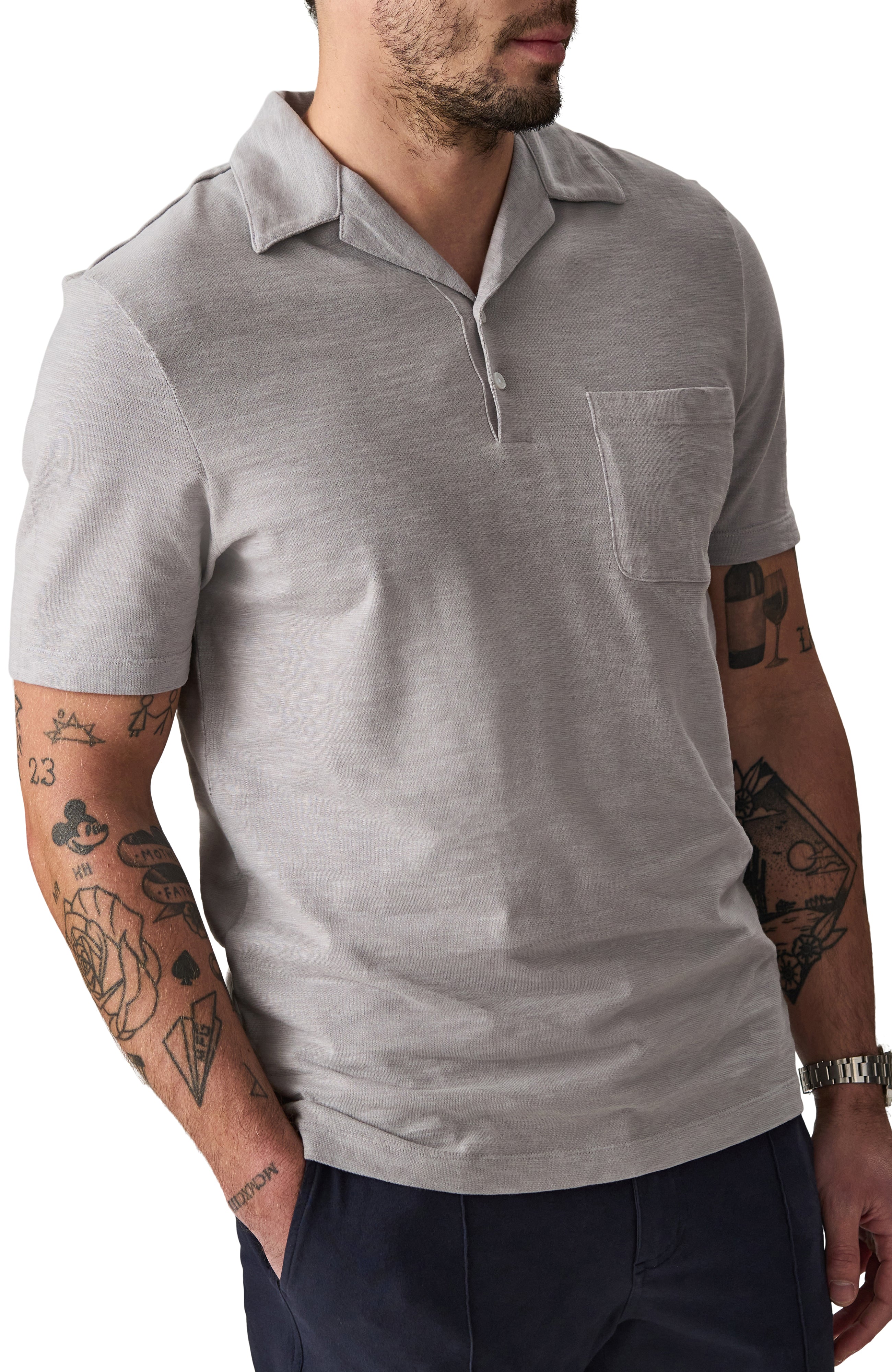 Camp Collar Knit Shirt | Cotton
