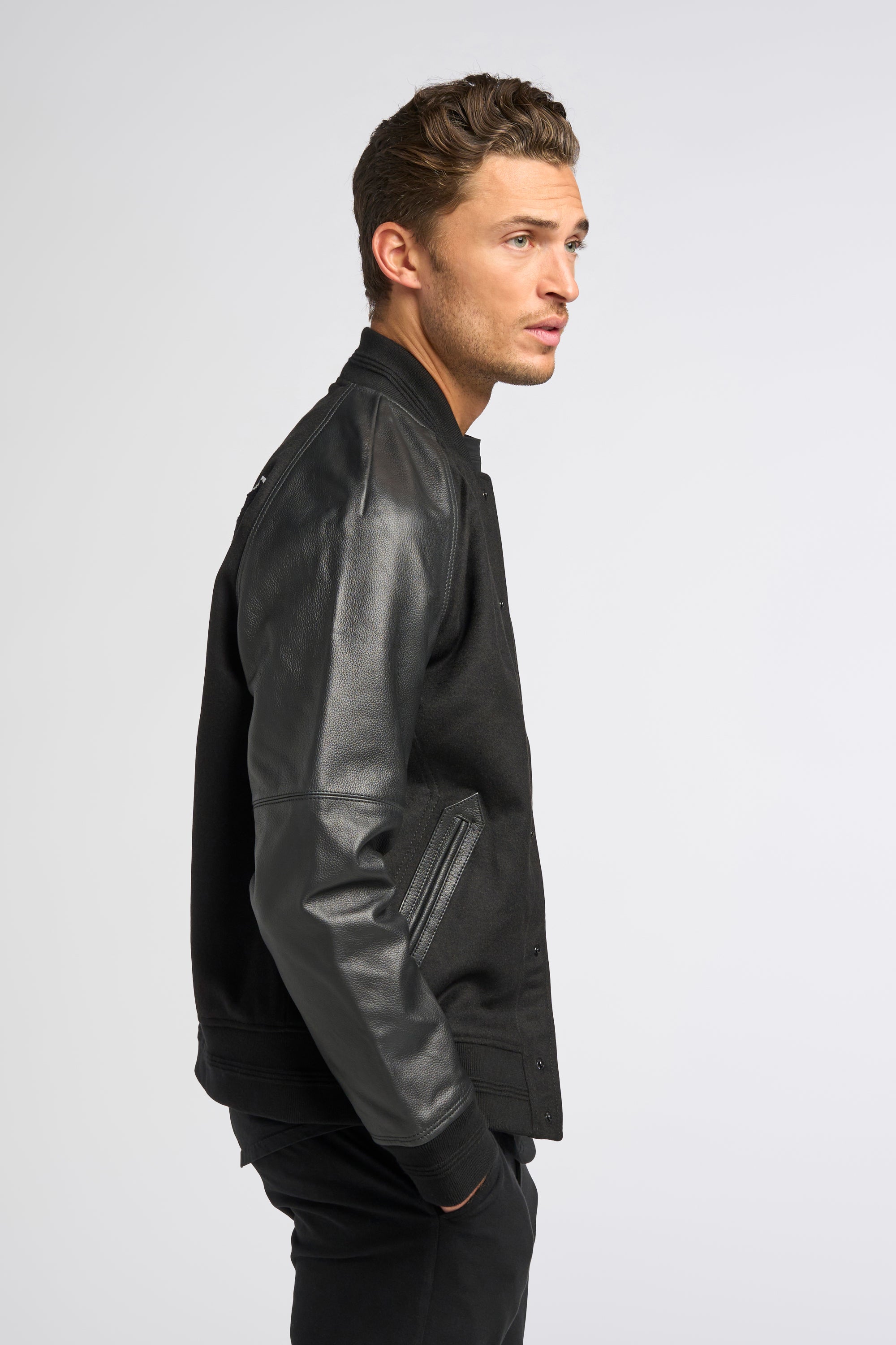 Varsity Jacket | Wool Blend & Leather