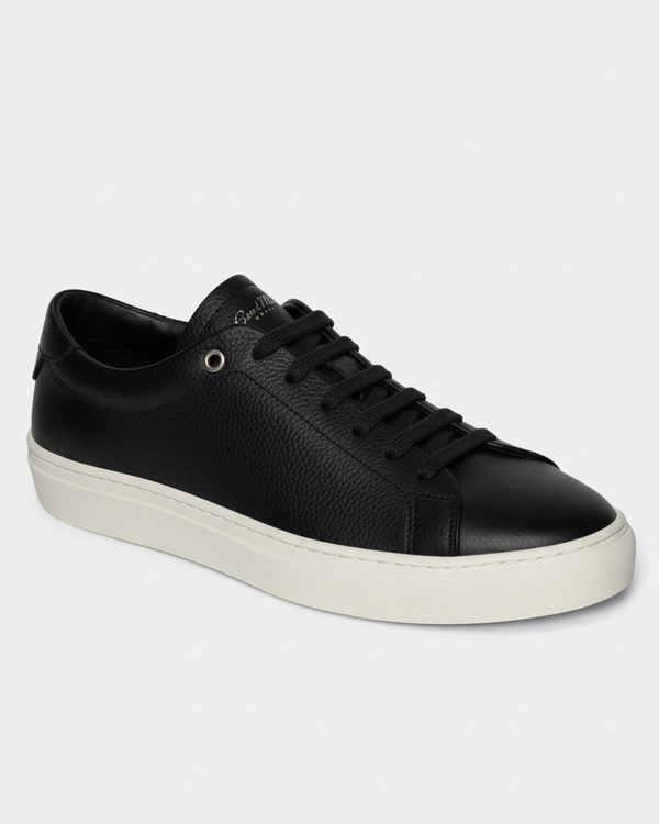 Edge Lo-Top Sneaker: Pebbled Nappa Leather