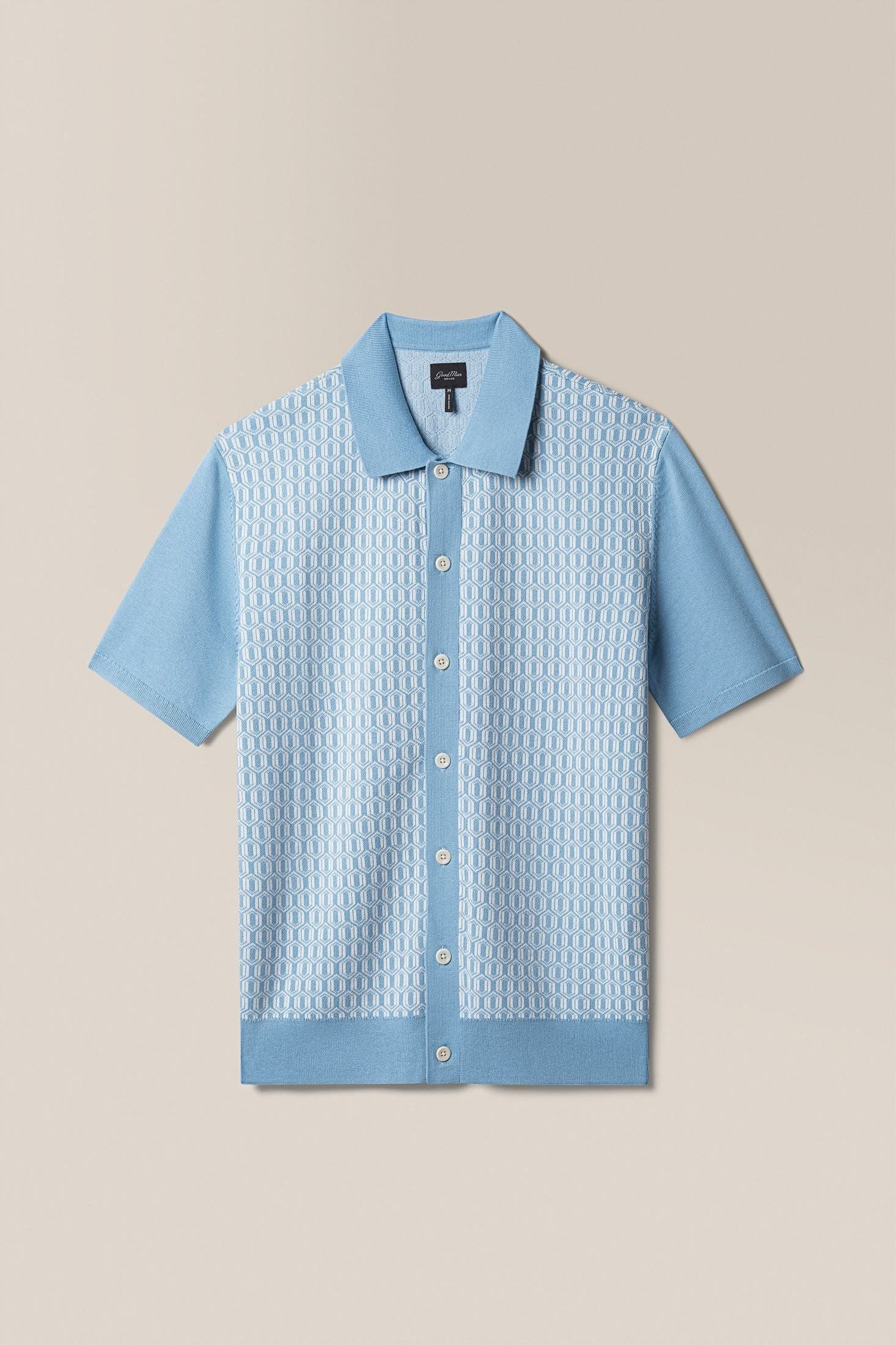 Men's Clothing | Essex Geo Knit Polo | Cotton - Good Man Brand by Russell  Wilson