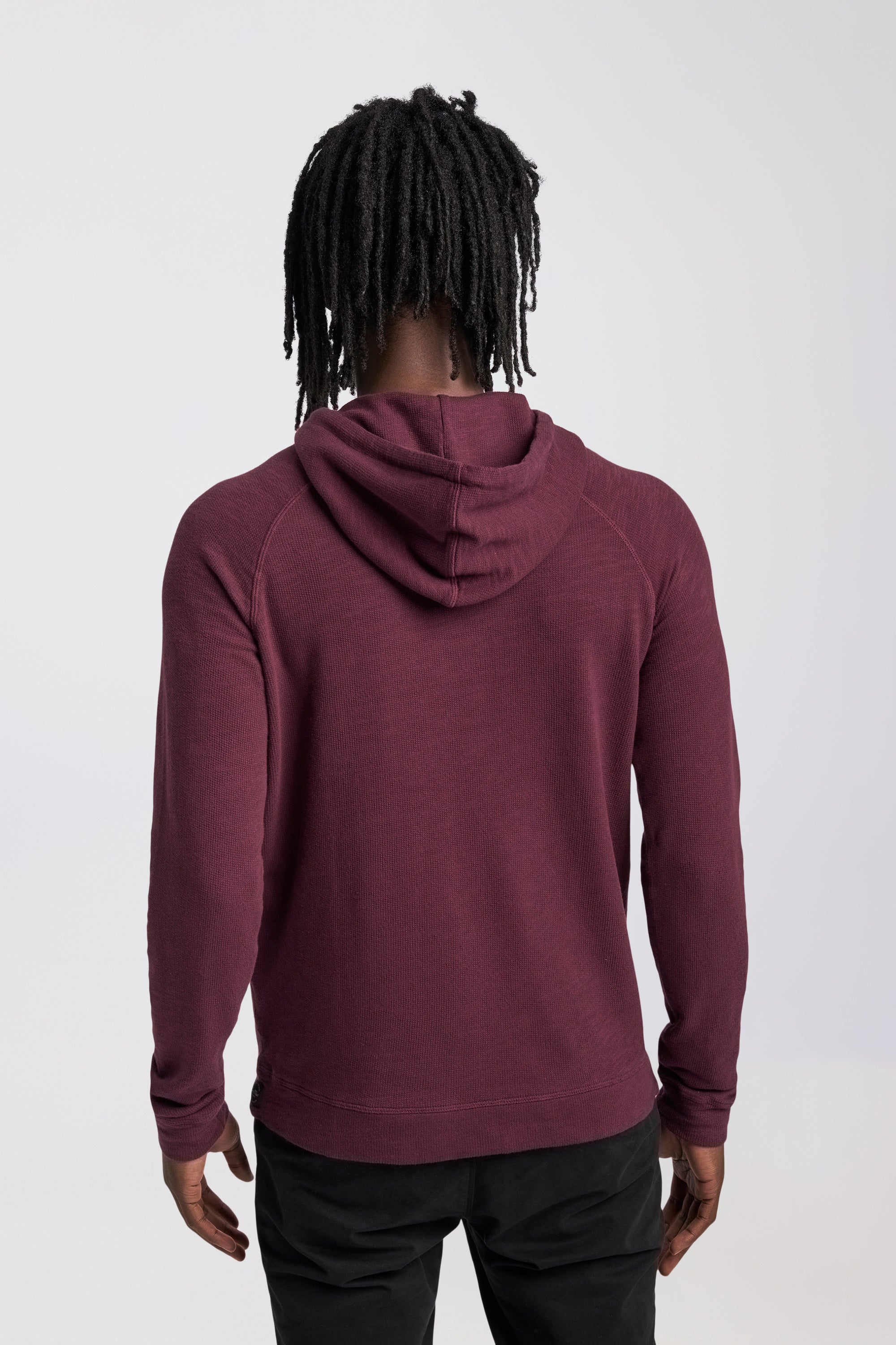Long Sleeve Hoodie | Natural Marled French Terry