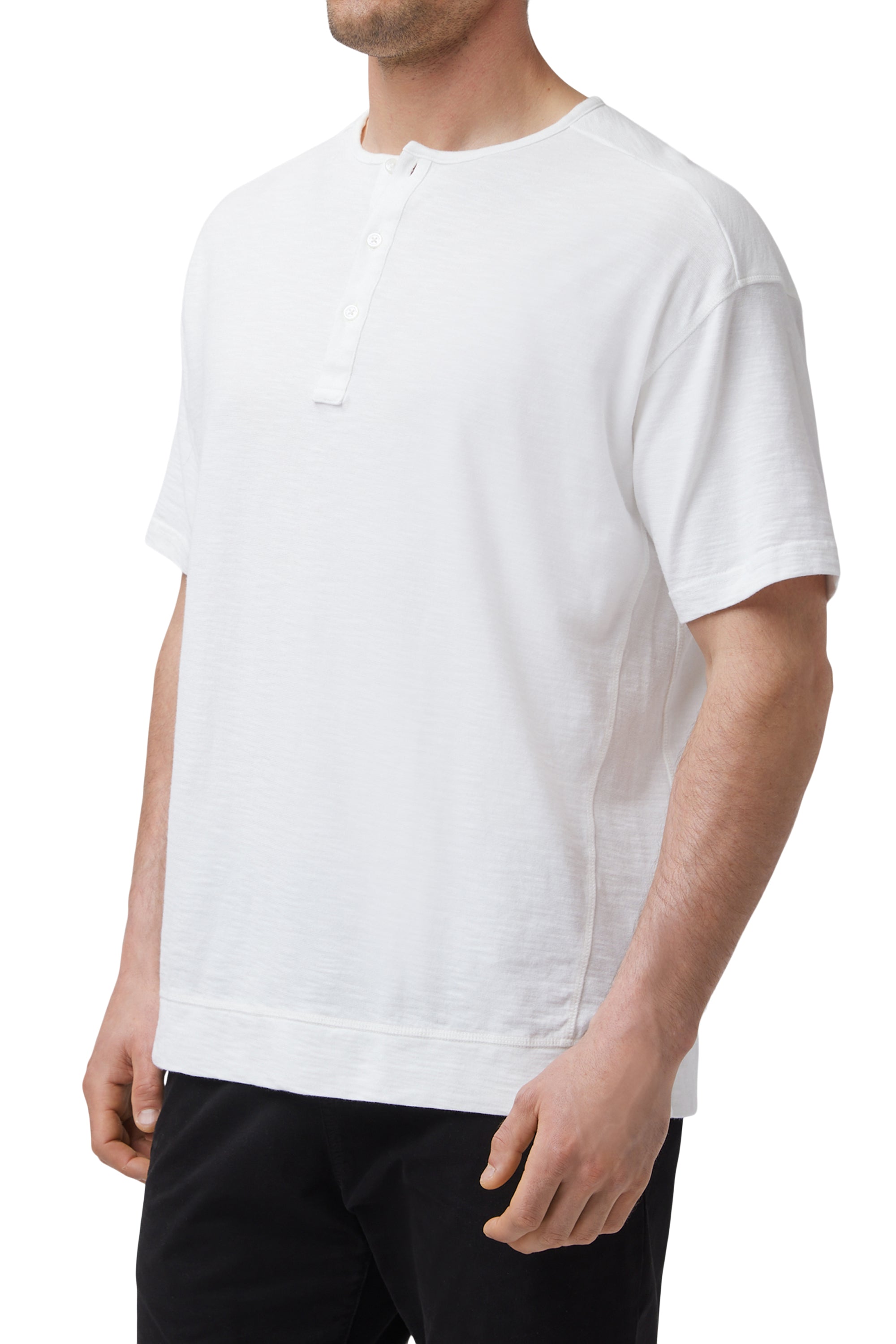 Short Sleeve Henley | Soft Slub Jersey