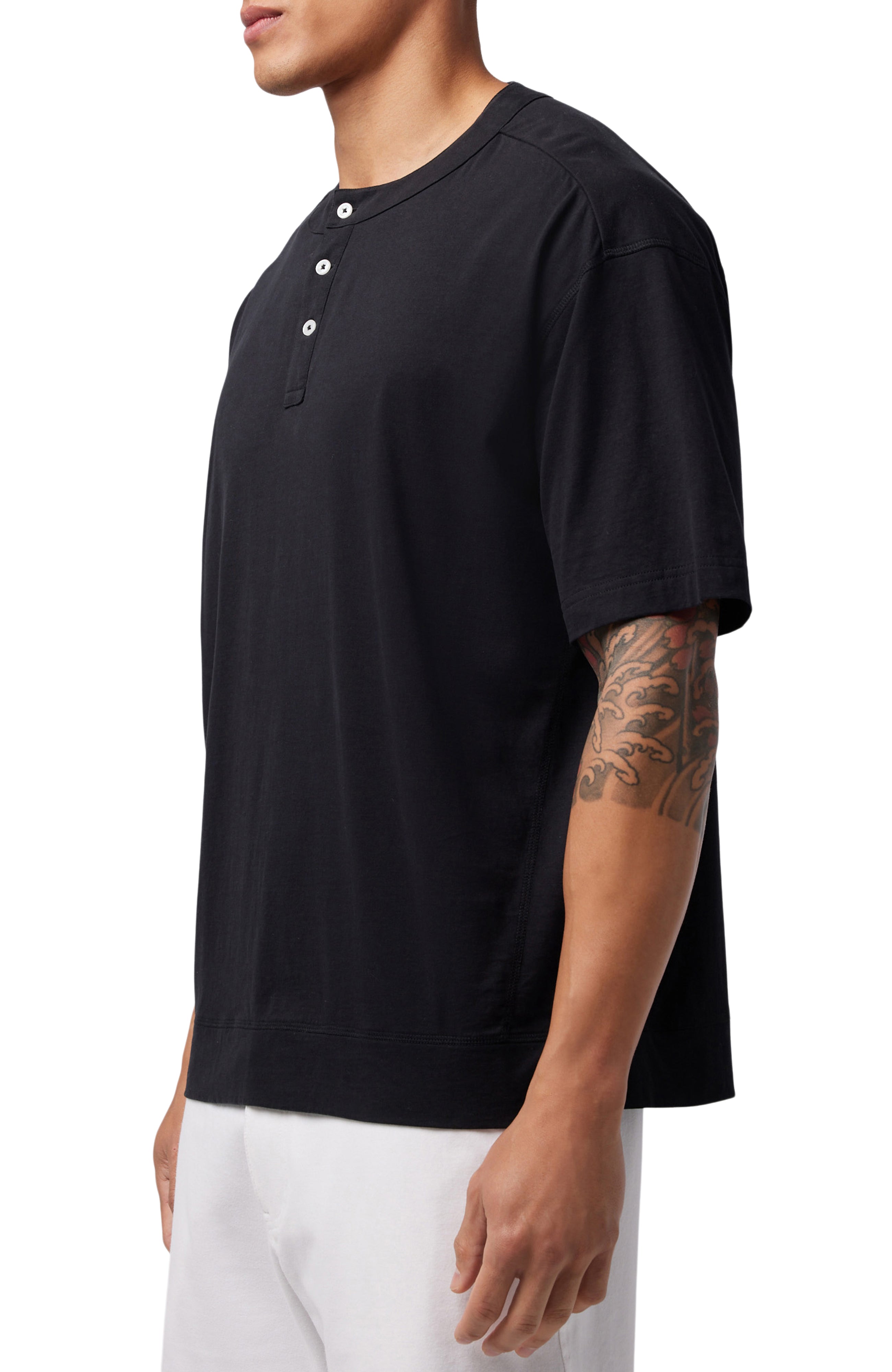 Short Sleeve Henley | Soft Slub Jersey