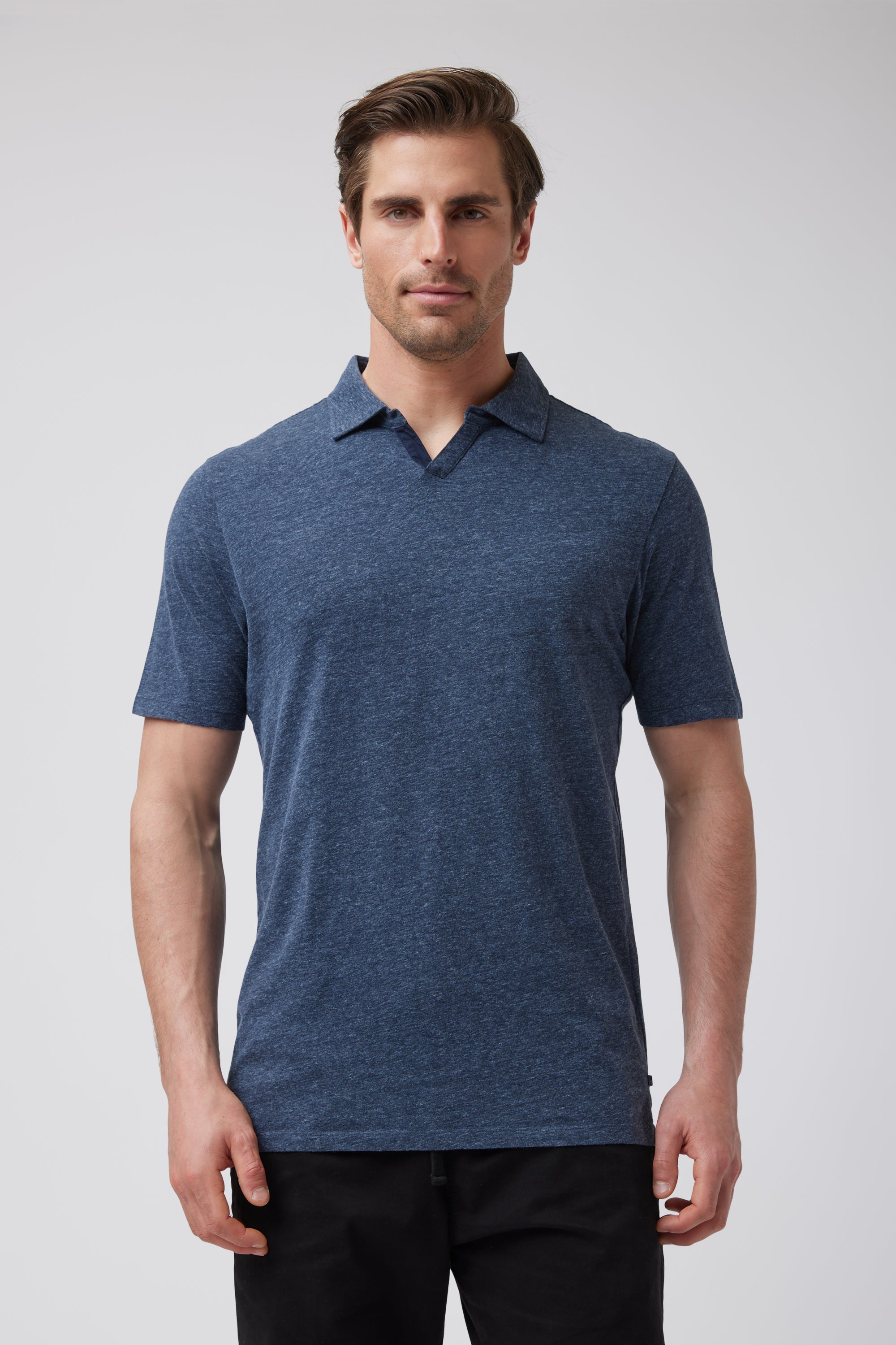 Victory V-Notch Polo | in Akaska Stripe