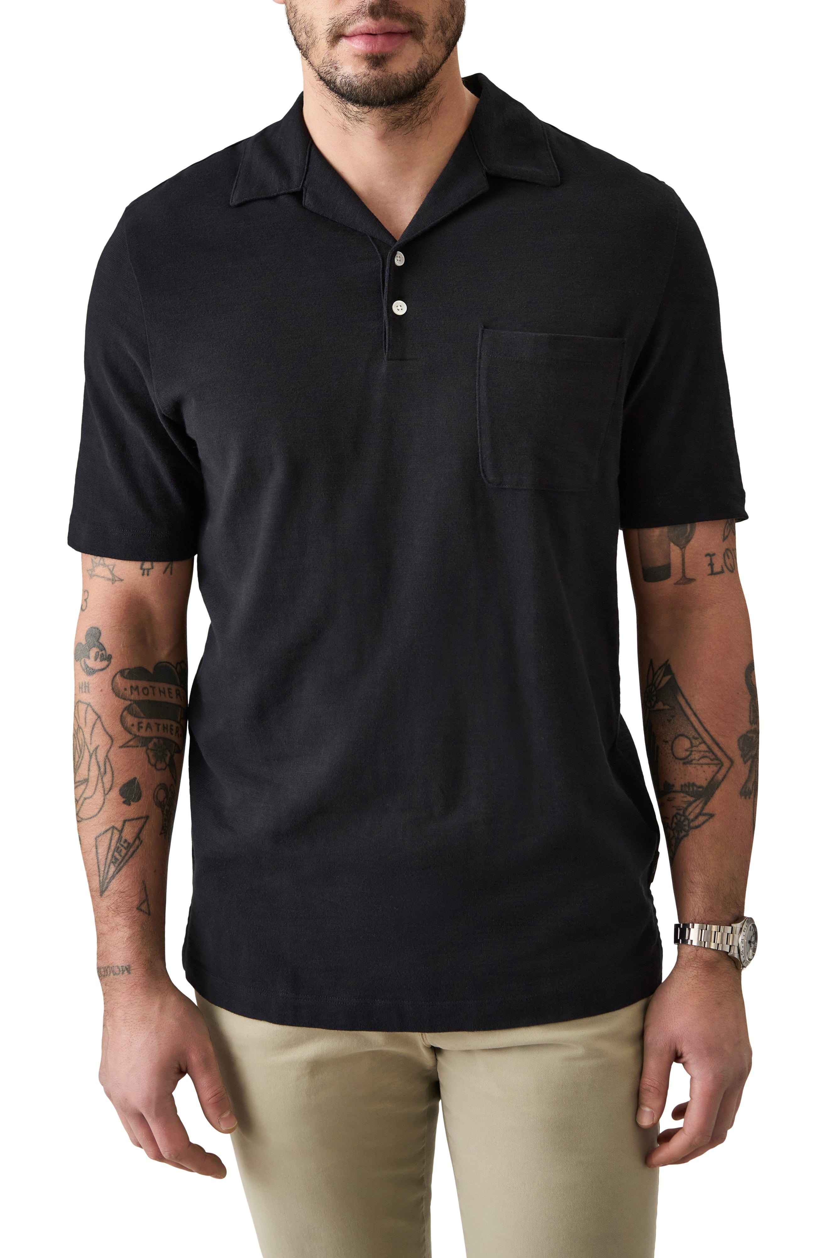 Camp Collar Knit Shirt | Cotton
