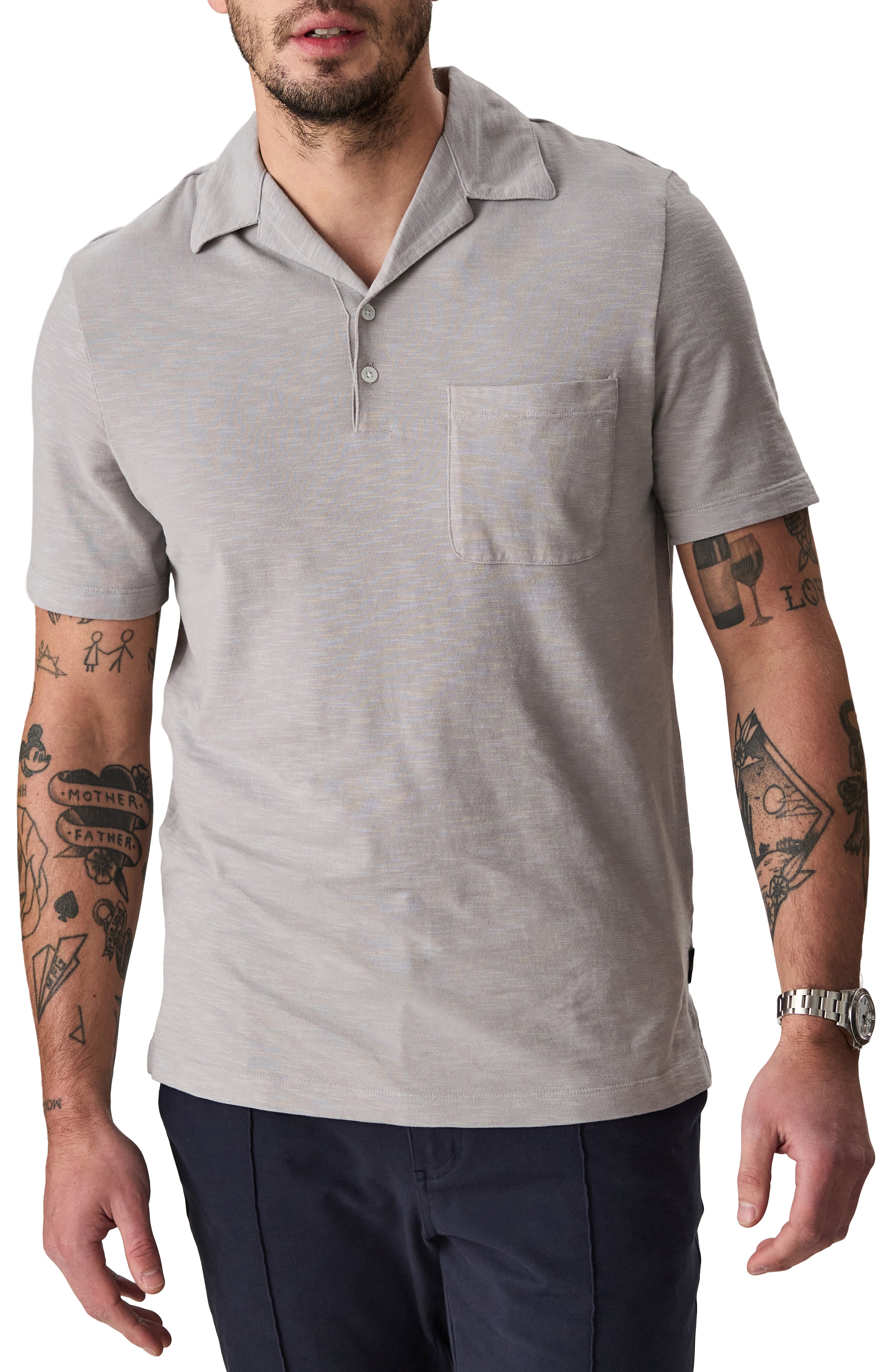 Camp Collar Knit Shirt | Cotton