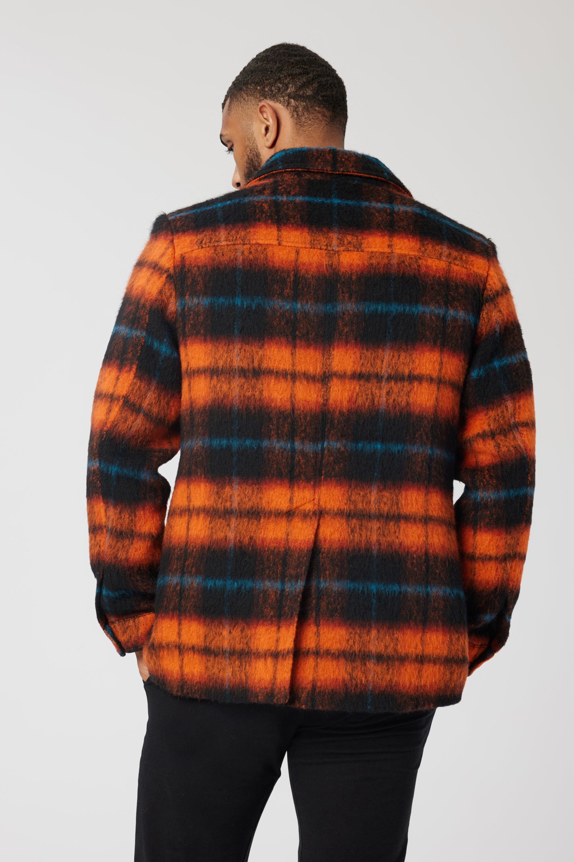 Plaid Wool Coat | Recycled Polyester