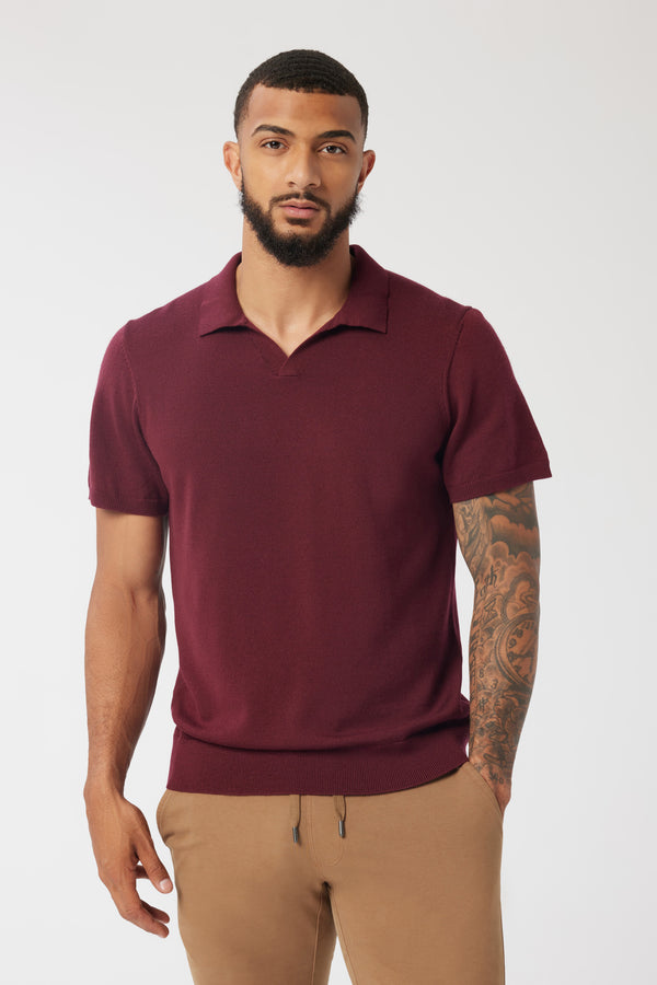 Knit Polo Sweater | Merino Wool