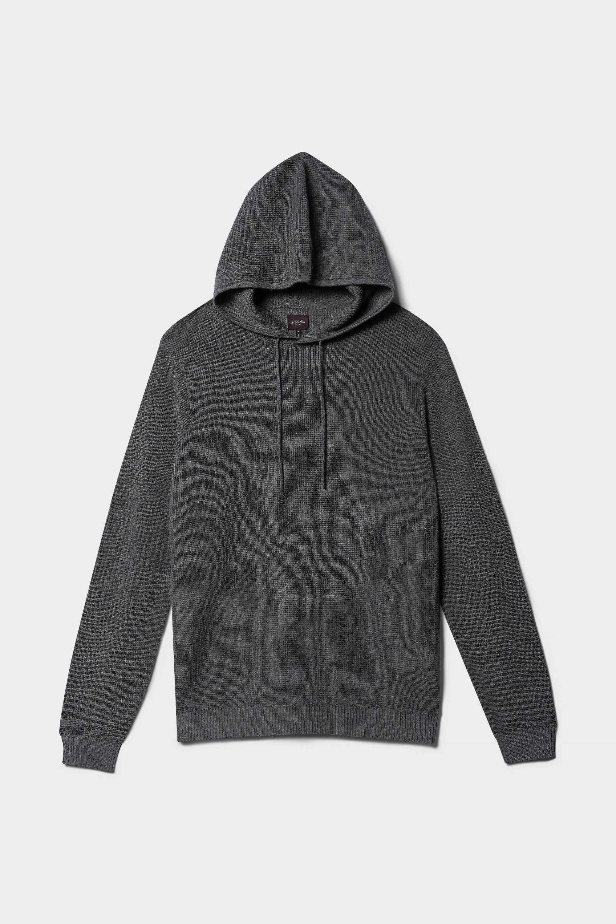 Merino Wool Waffle Knit Hoodie Warm Sustainable