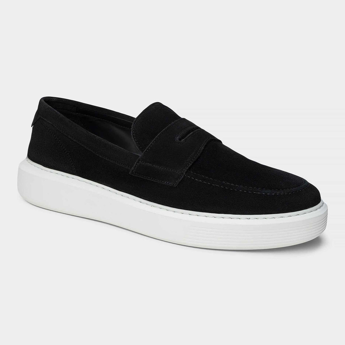 Good Man Brand Black Suede Penny Loafers Grand Le Mar | Black Suede Penny Loafers Spanish  main image 2