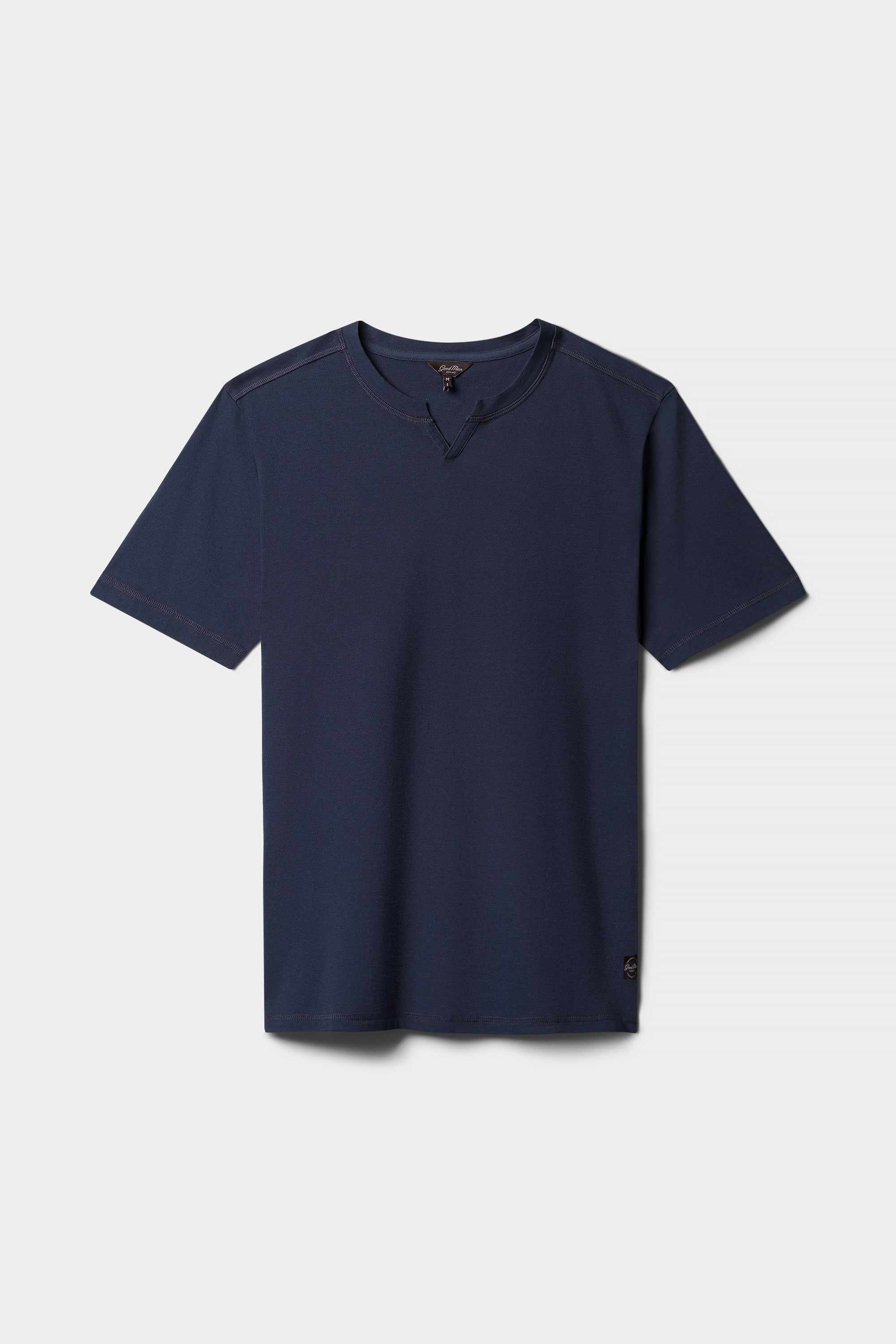 Organic Cotton T-Shirt - Vintage-Inspired V-Notch Collar