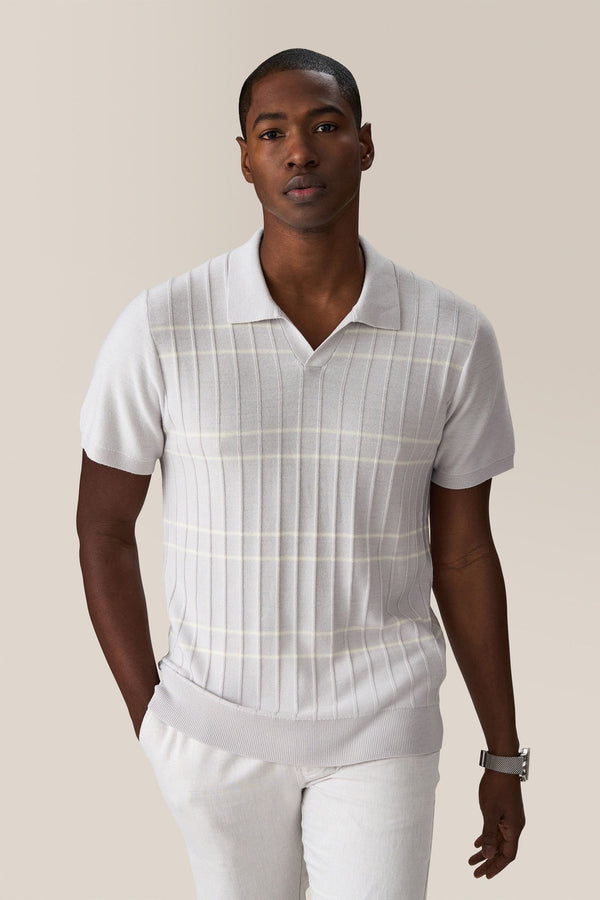 Rib Knit Polo Sweater | Merino Wool